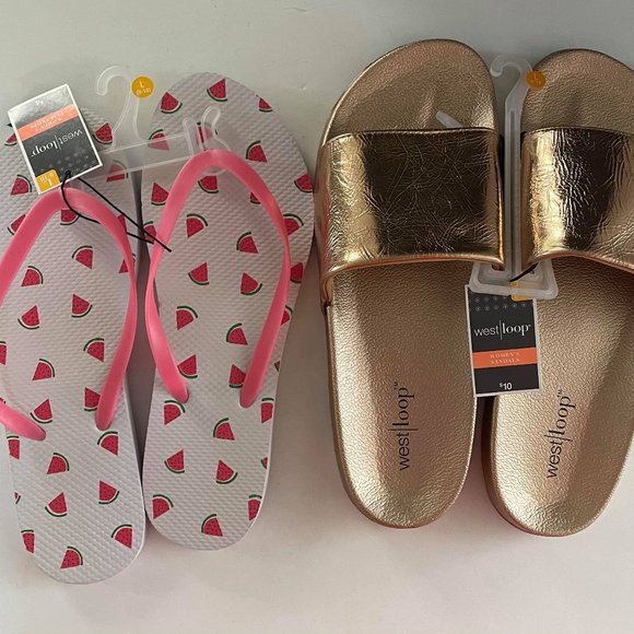 NWT- Set of 2 Women's Sandals Size 9-10 - Picture 1 of 7